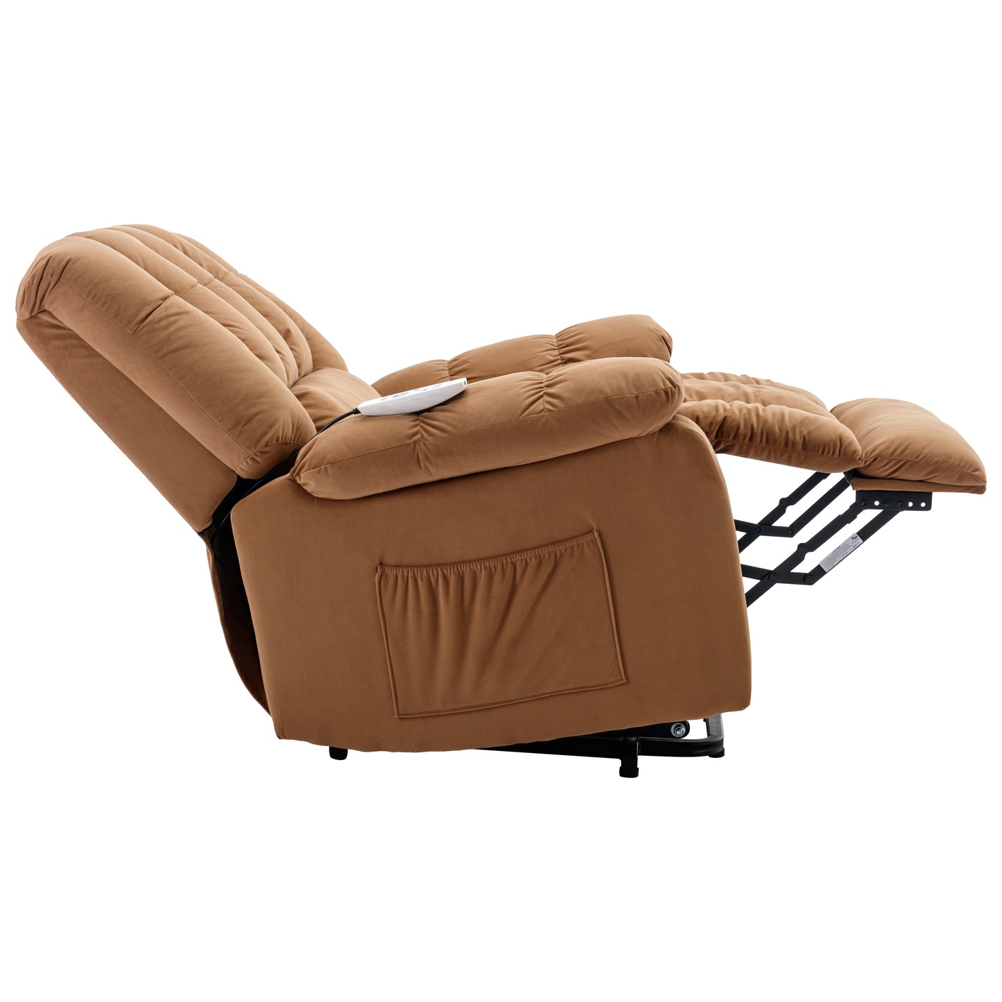 Parsons Power Recliner with Massage Function - Light Brown