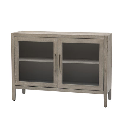 Zacko Wood Storage Cabinet - Gray