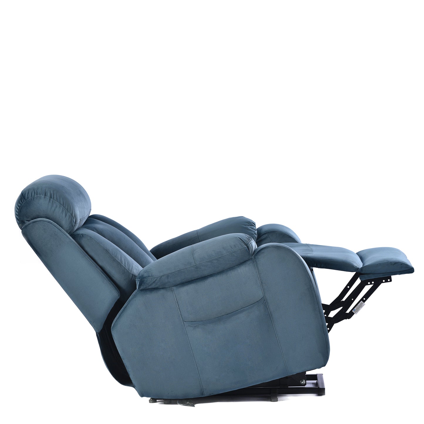 Rios Velvet Lift Chair Recliner - Navy Blue