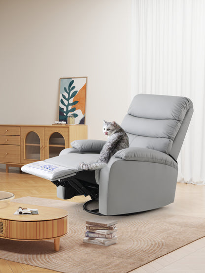 Lexi 360 Degree Swivel Rocking Recliner Chair - Light Gray