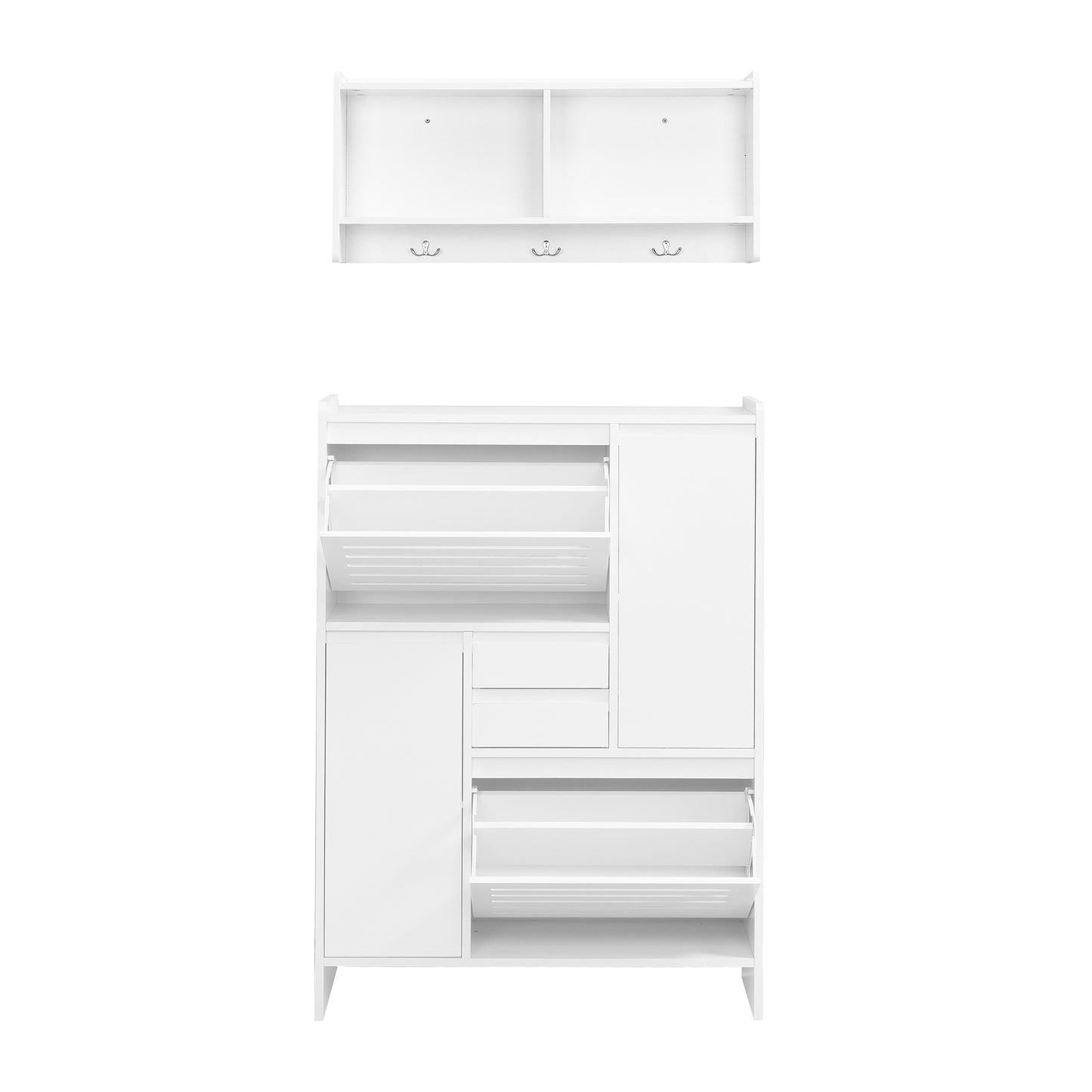 Haru Multi-Functional Shoe Cabinet - White