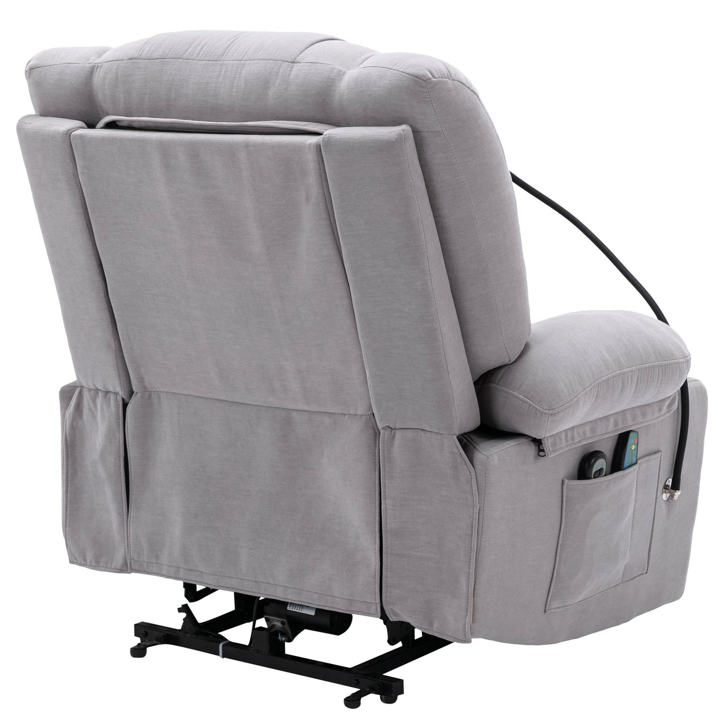 Dawson Power Lift Recliner with Massage - Gray