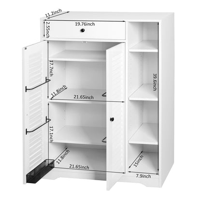 Trevor Shoe Storage Cabinet - White