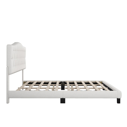 Domoni Full Size Platform Bed Frame - Beige