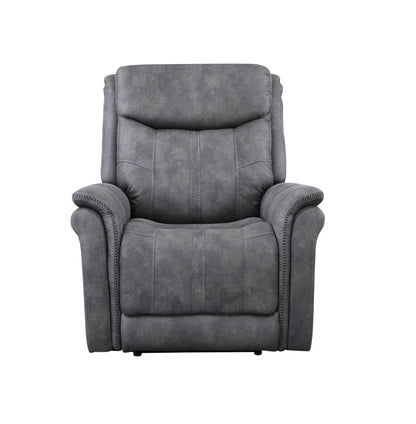 Omar Power Microsuede Reclining Chair - Gray