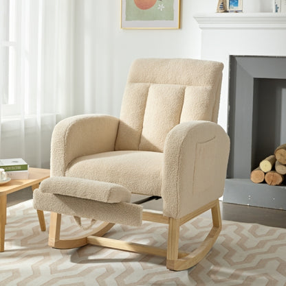 Parker II Modern Accent Rocking Chair - Beige