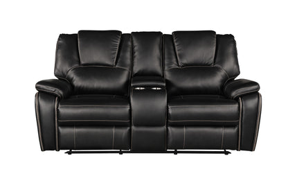 Darcey Power Reclining Loveseat - Black