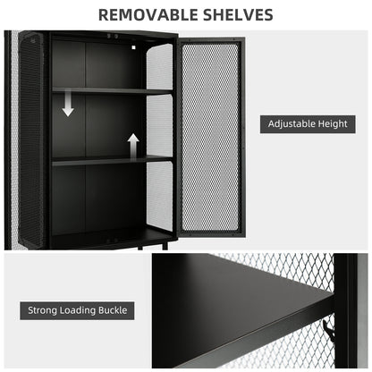 Laso II Mesh Door Cabinet - Black