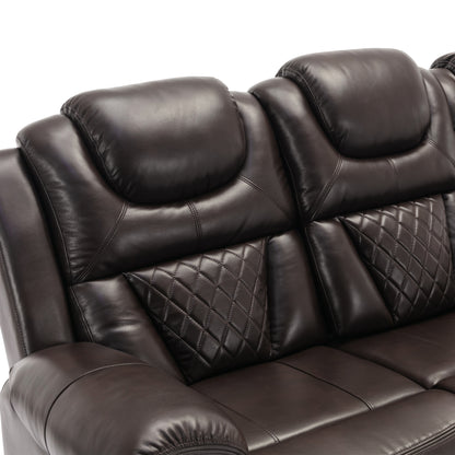 Milo 3 Pieces Recliner Sofa Sets - Brown