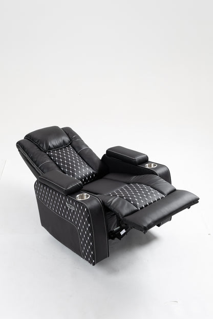 Warner II Power Recliner with Multifunctional Features - Black