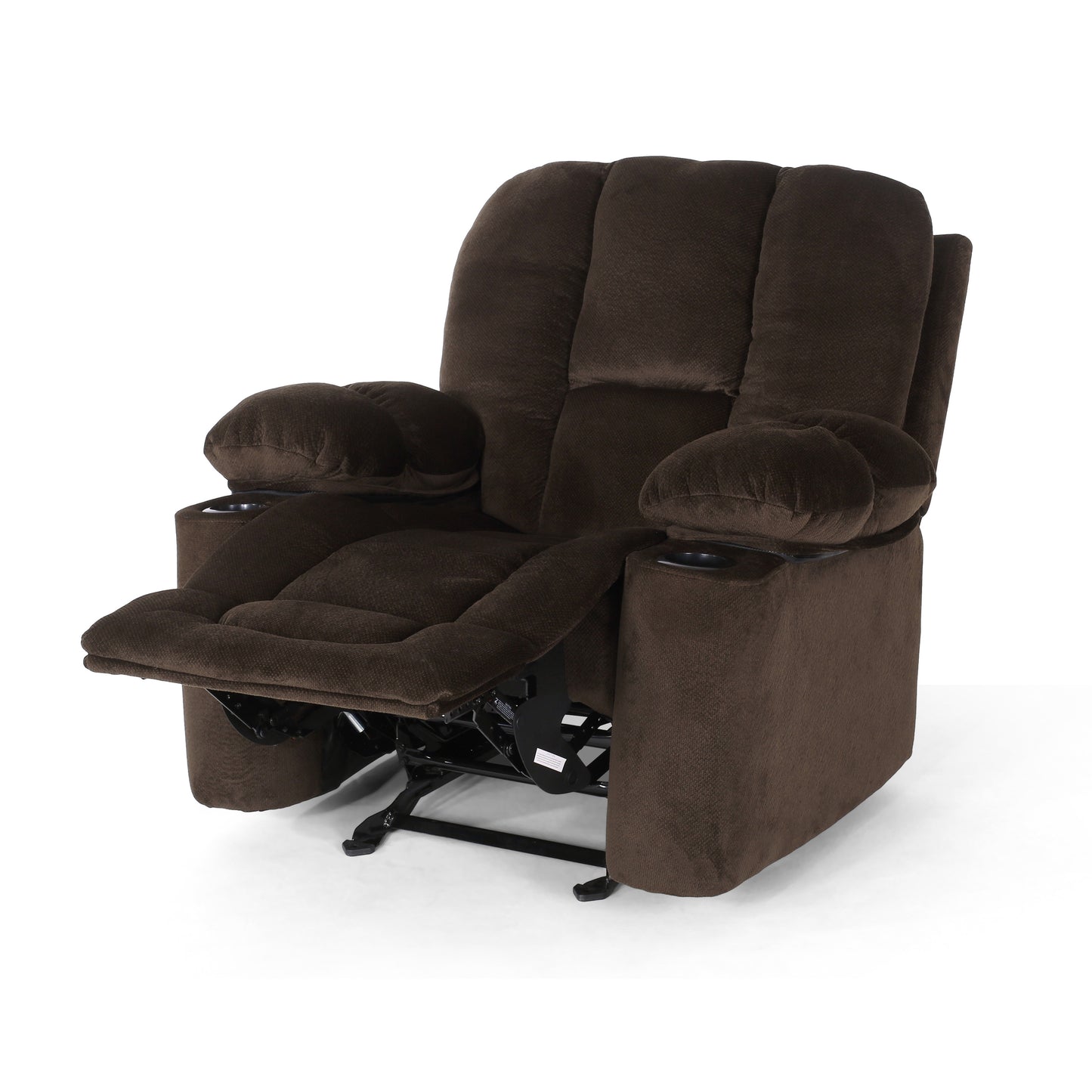 Luxurious Manual Recliner Chair - Chocolate