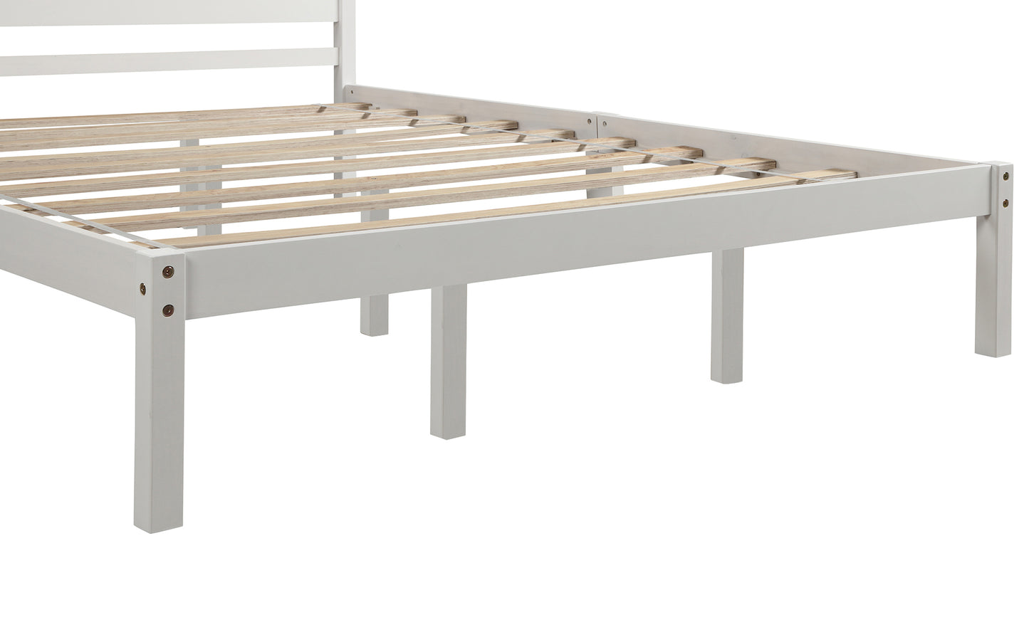 Rhoda Queen Size Platform Bed Frame - White