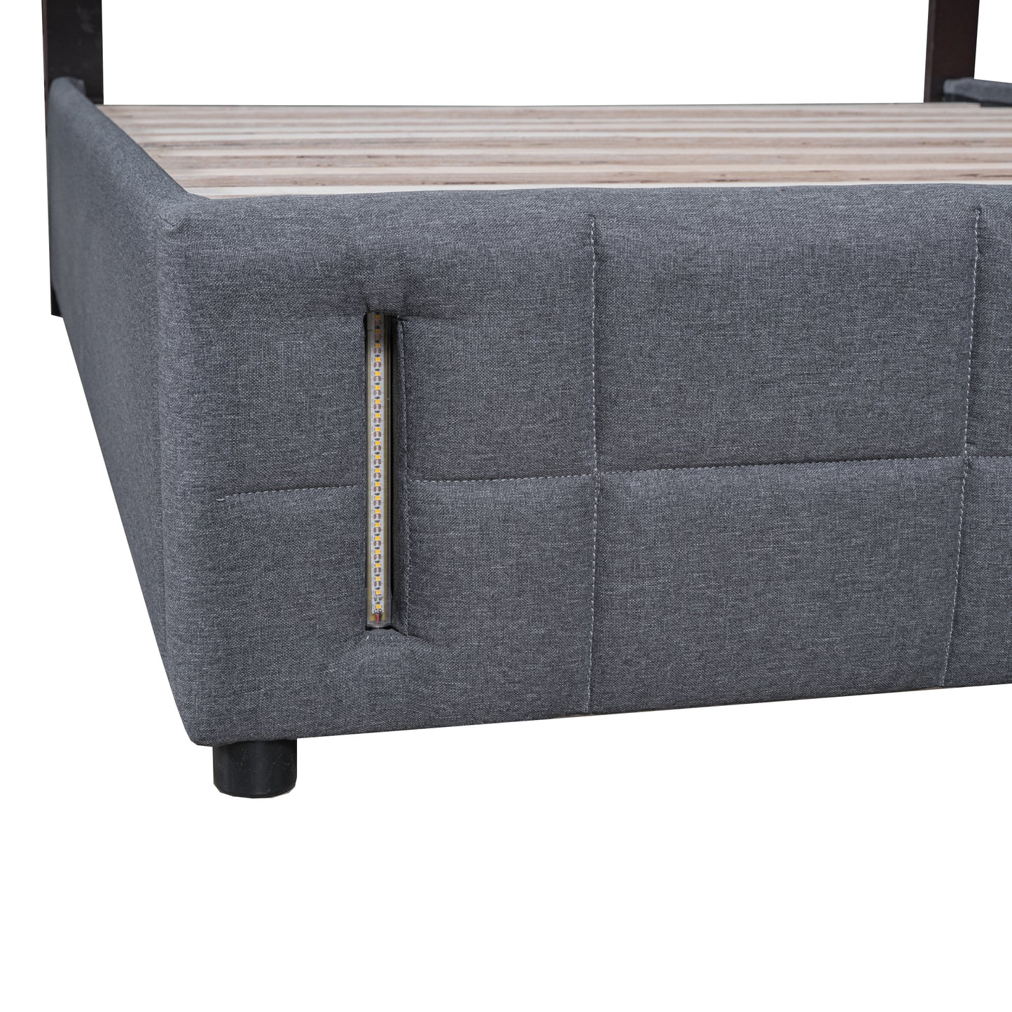 Ps Queen Size Storage Bed w Hydraulic System - Gray