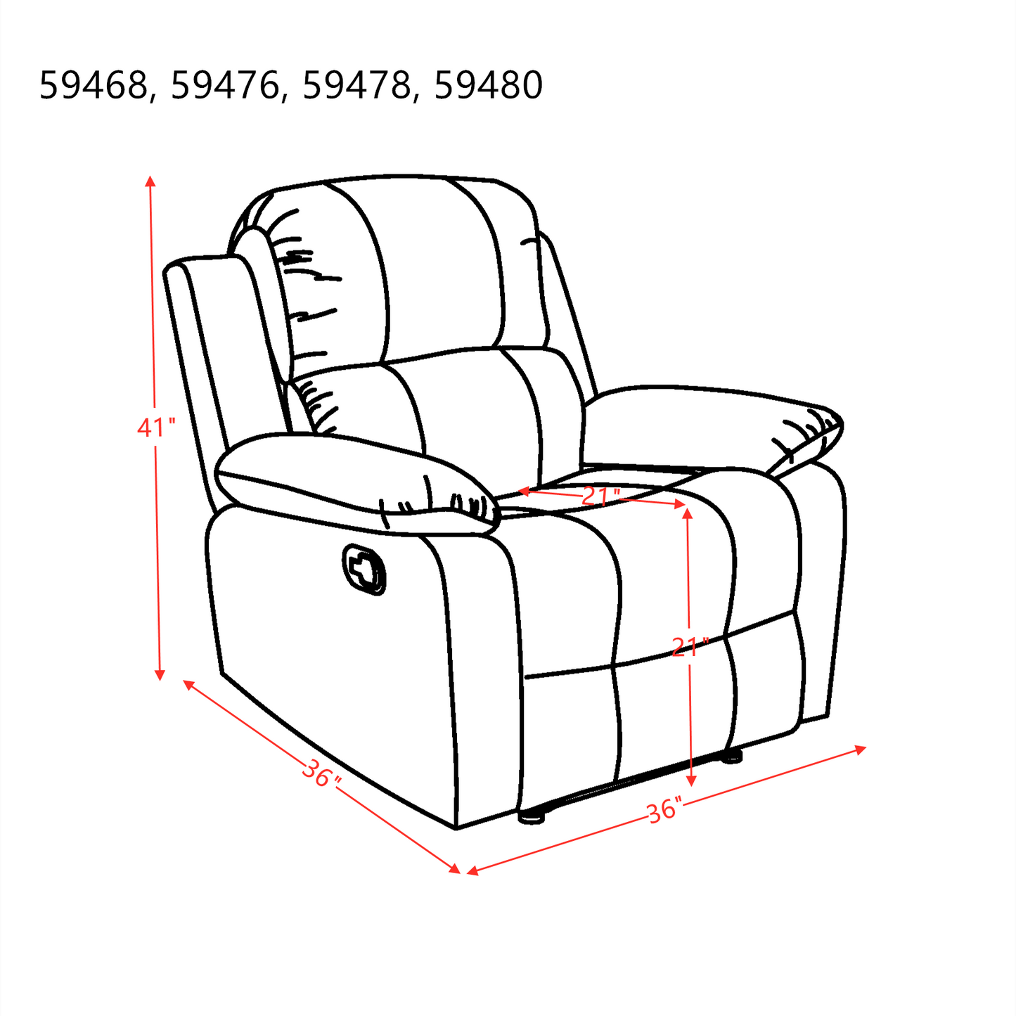 Parklon Microfiber Recliner - Brown