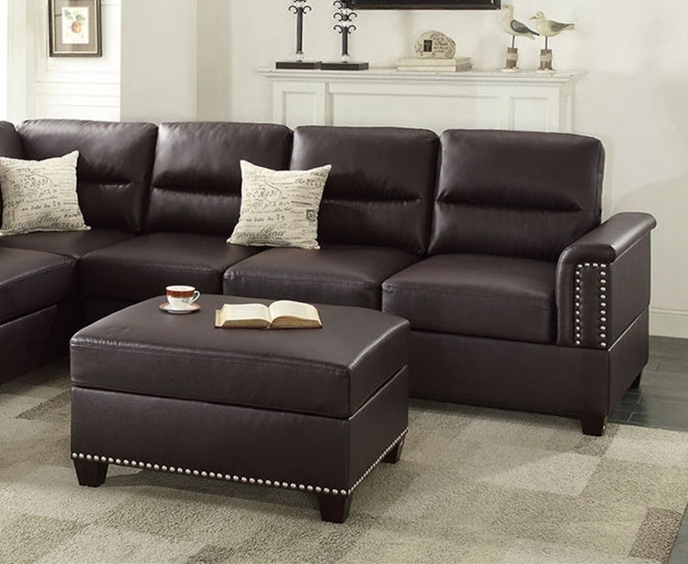 Santos 3 Pcs Sectional Sofa Set - Espresso