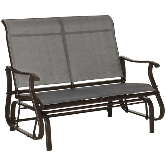 2-Person Outdoor Glider Bench - Gray