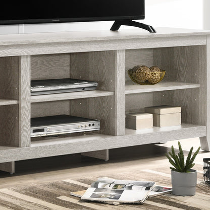 Benito TV Stand with Open Shelves - Light Gray