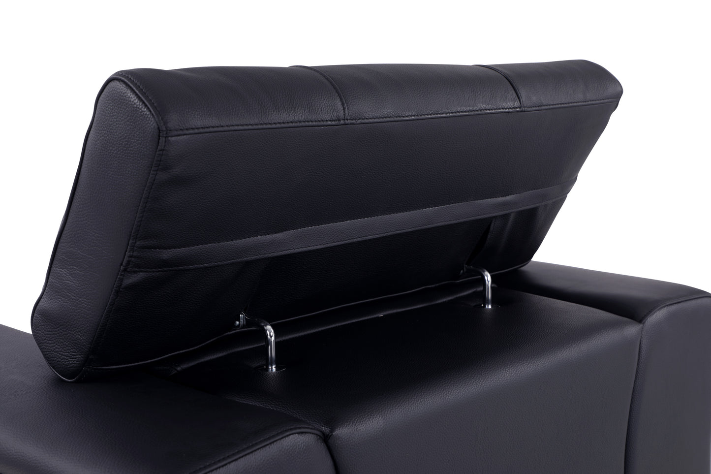 Tomos Top Grain Italian Leather Loveseat - Black