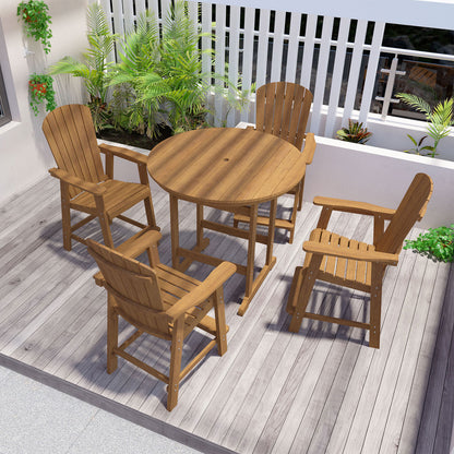 Ken Patio Bar Chair (Set of 2) - Teak