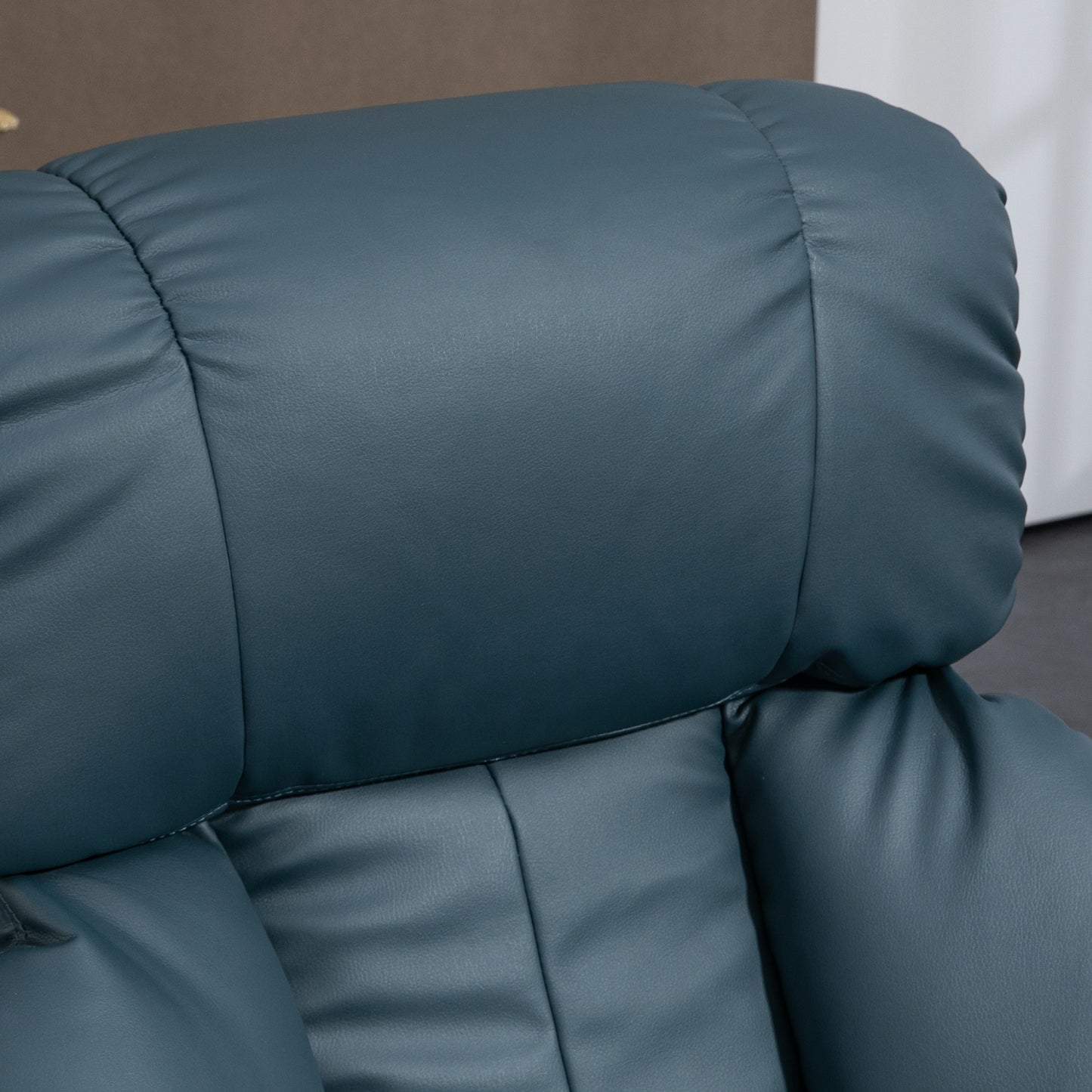Harvey 360° Swivel Massage Recliner Chair with Ottoman - Blue