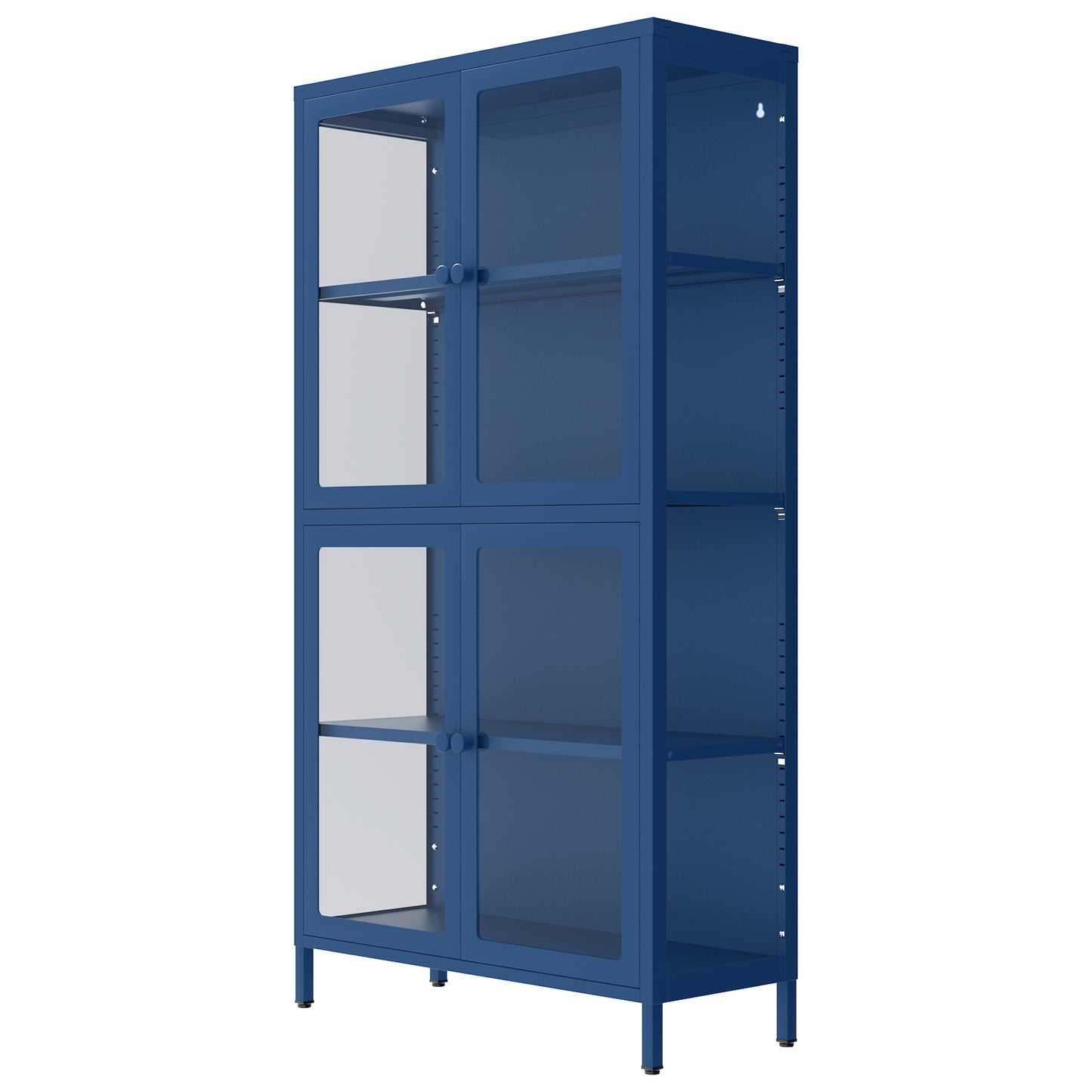 Hart Four Glass Door Storage Cabinet - Blue