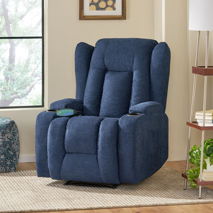 Lola Massage Recliner Chair - Navy Blue