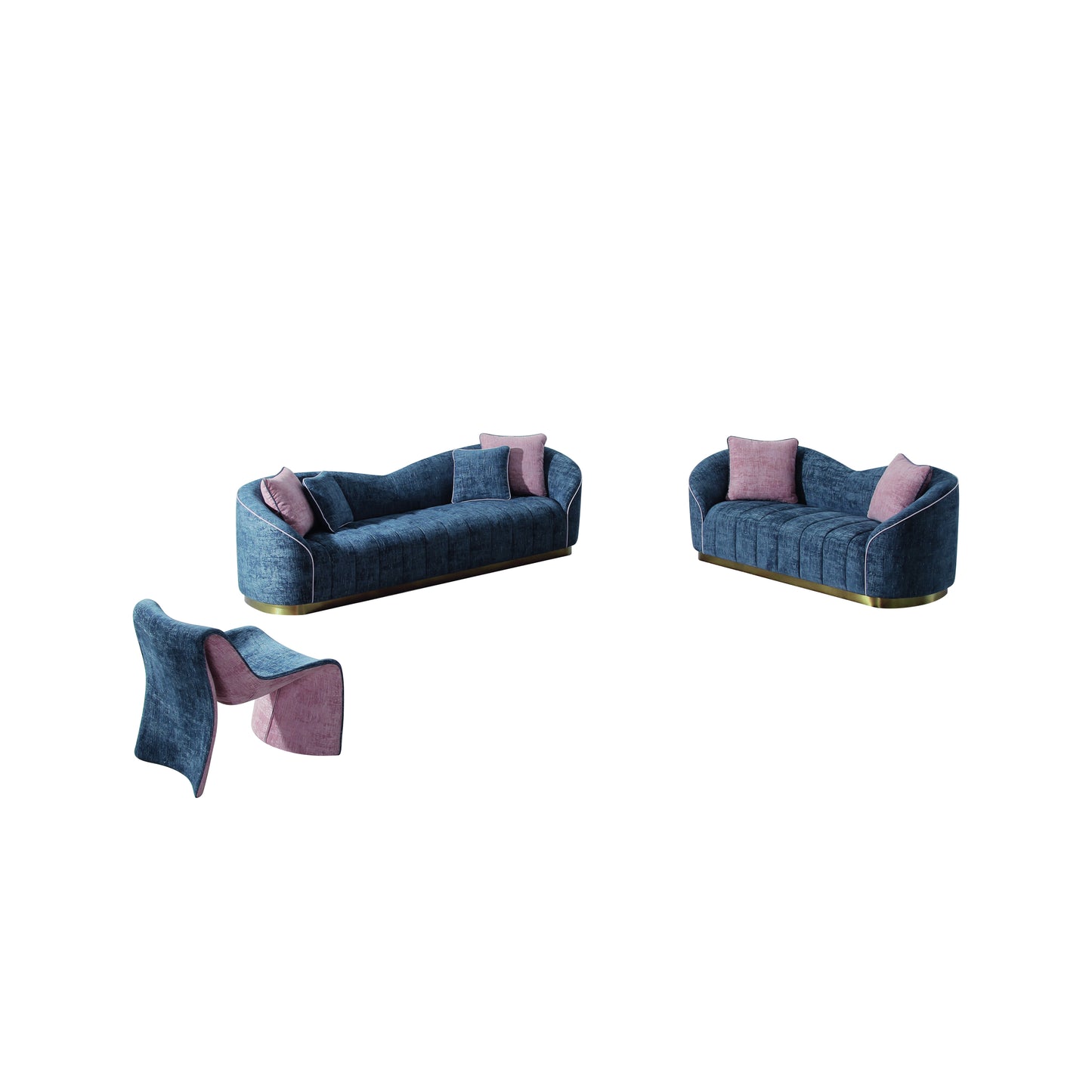 Boone Loveseat - Navy Blue