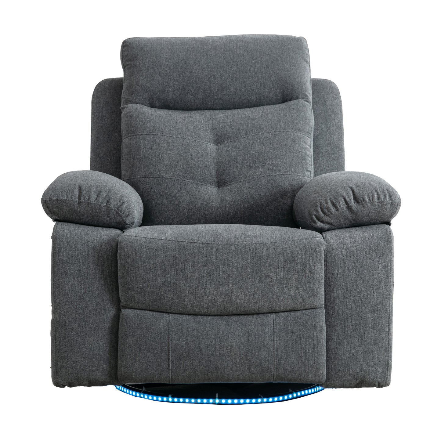 Aspen Power Recliner Glider Chair With Bluetooth Speaker - Light Gray