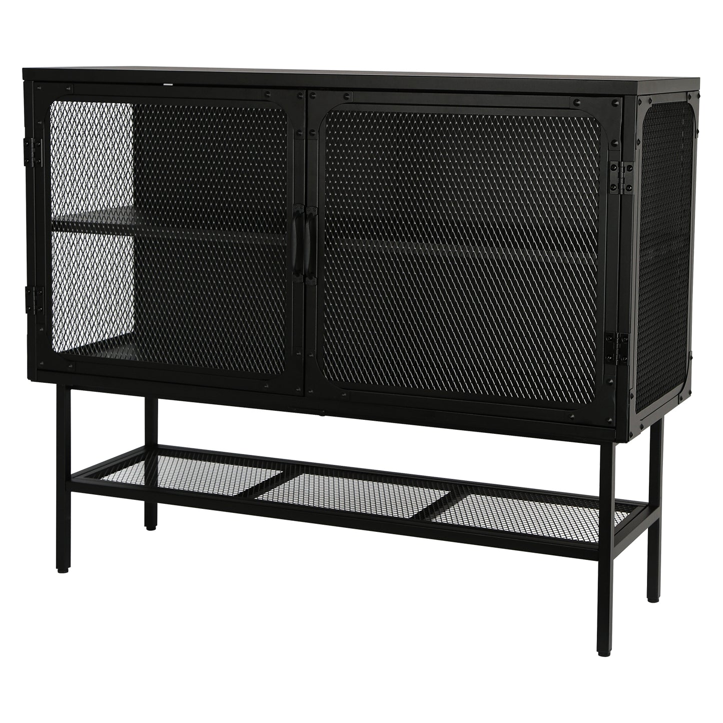 Laso Industrial Double Door Cabinet - Black