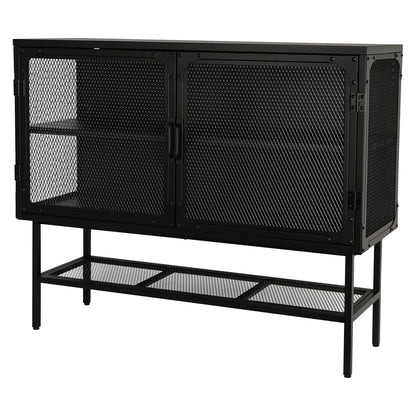 Laso Industrial Double Door Cabinet - Black