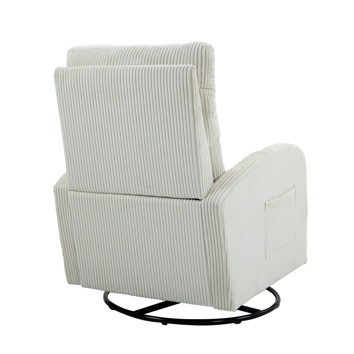 JiaDa Upholstered Swivel Rocking Chair - Beige