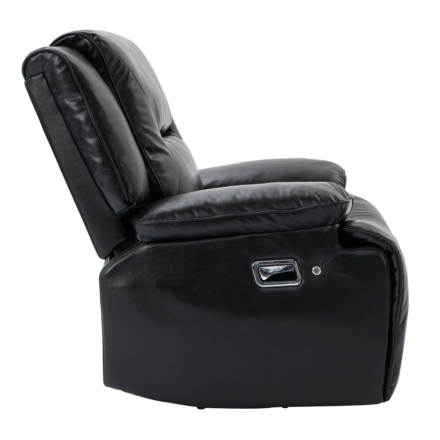 Meyer 360° Swivel and Rocking Manual Recliner Chair with a LED - Black