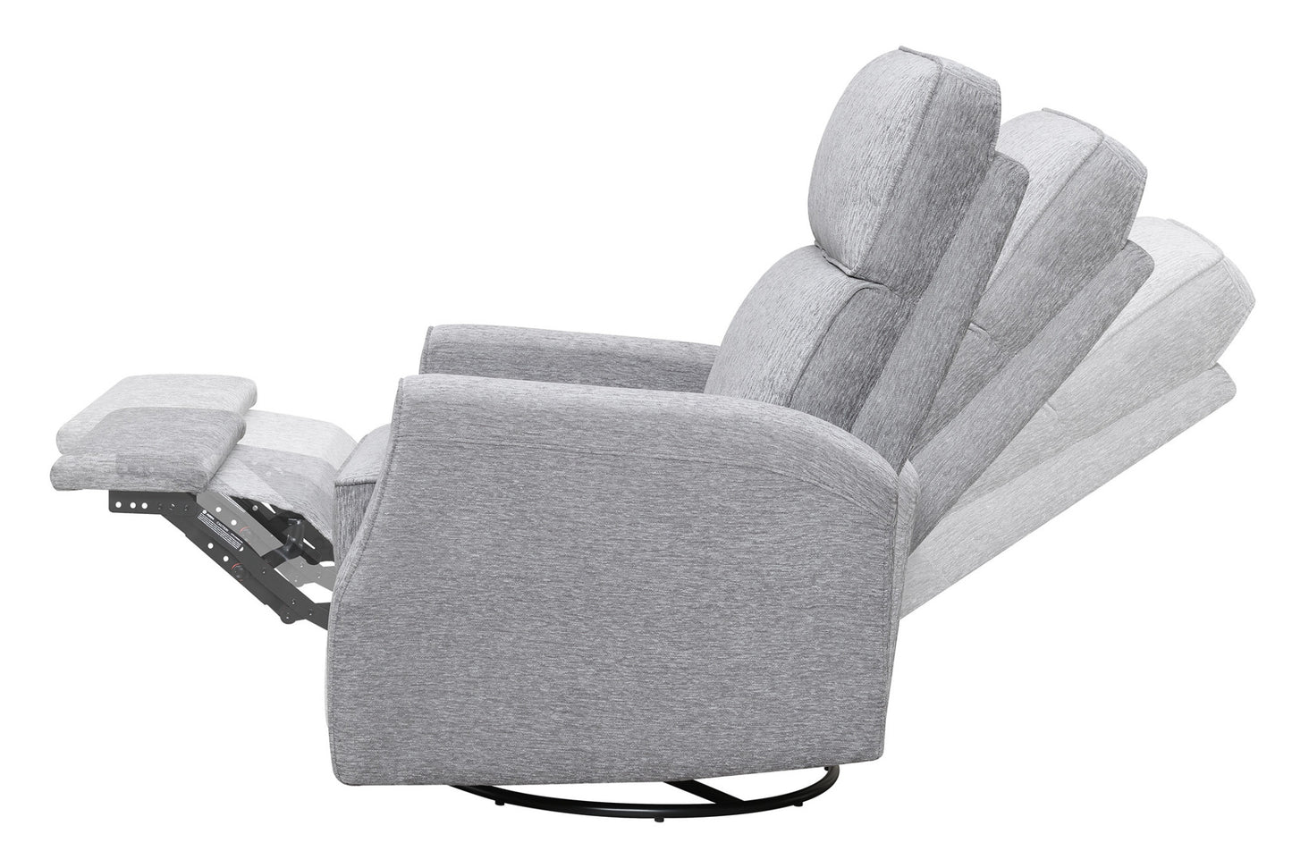 Tavor Swivel Gliding Recliner - Gray