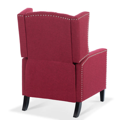 Nix Wide Manual Wing Chair Recliner - Red