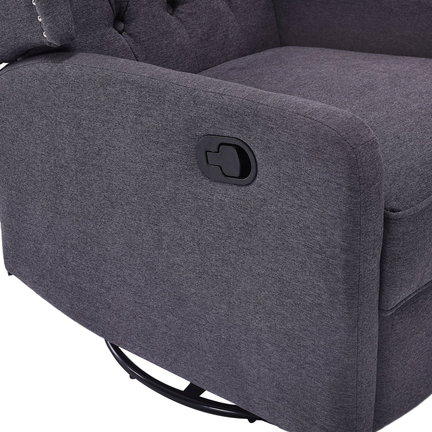 Davina Swivel Rocking Recliner Chair - Dark Gray