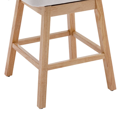 COOLMORE Bar Stools - Beige Set of 2