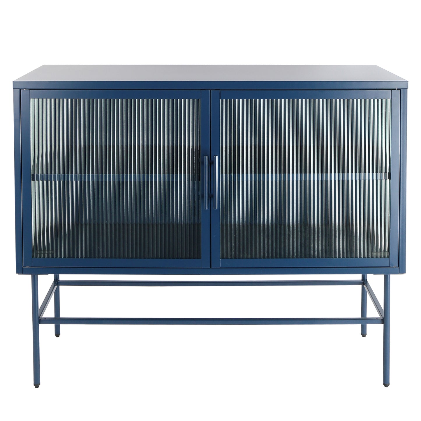 Pratt II Double Door Tempered Glass Sideboard - Blue