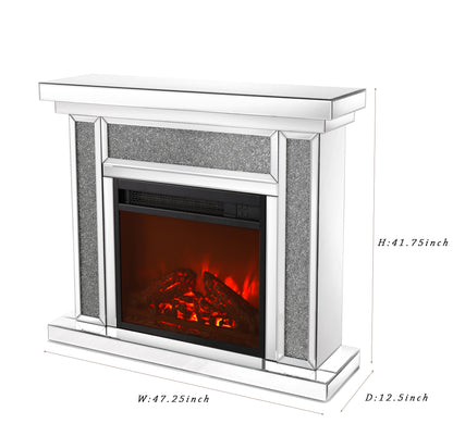 Blink Acrylic Diamond Mirror Electric Fireplace