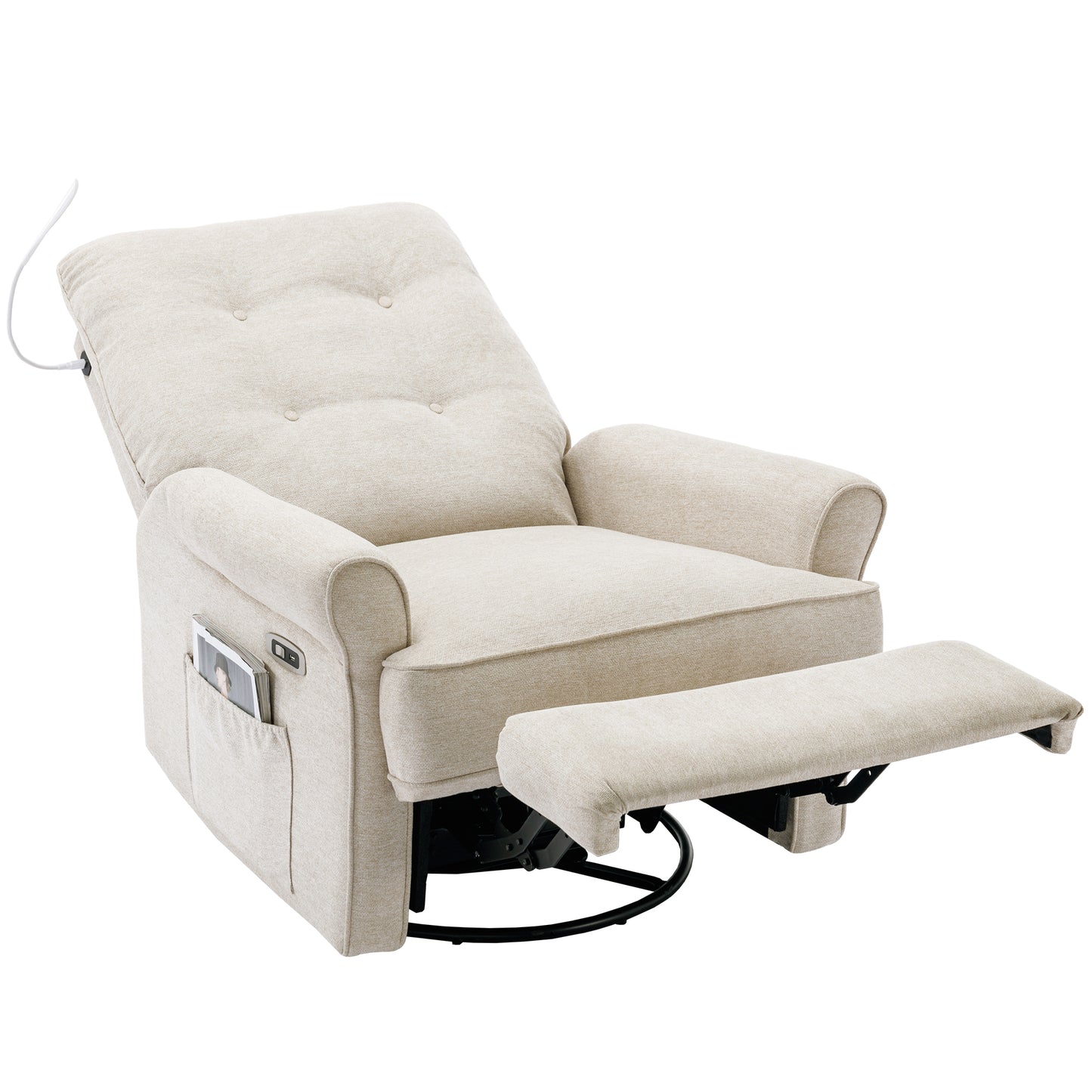 Vo 270 Degree Swivel Recliner Chairs - Cream