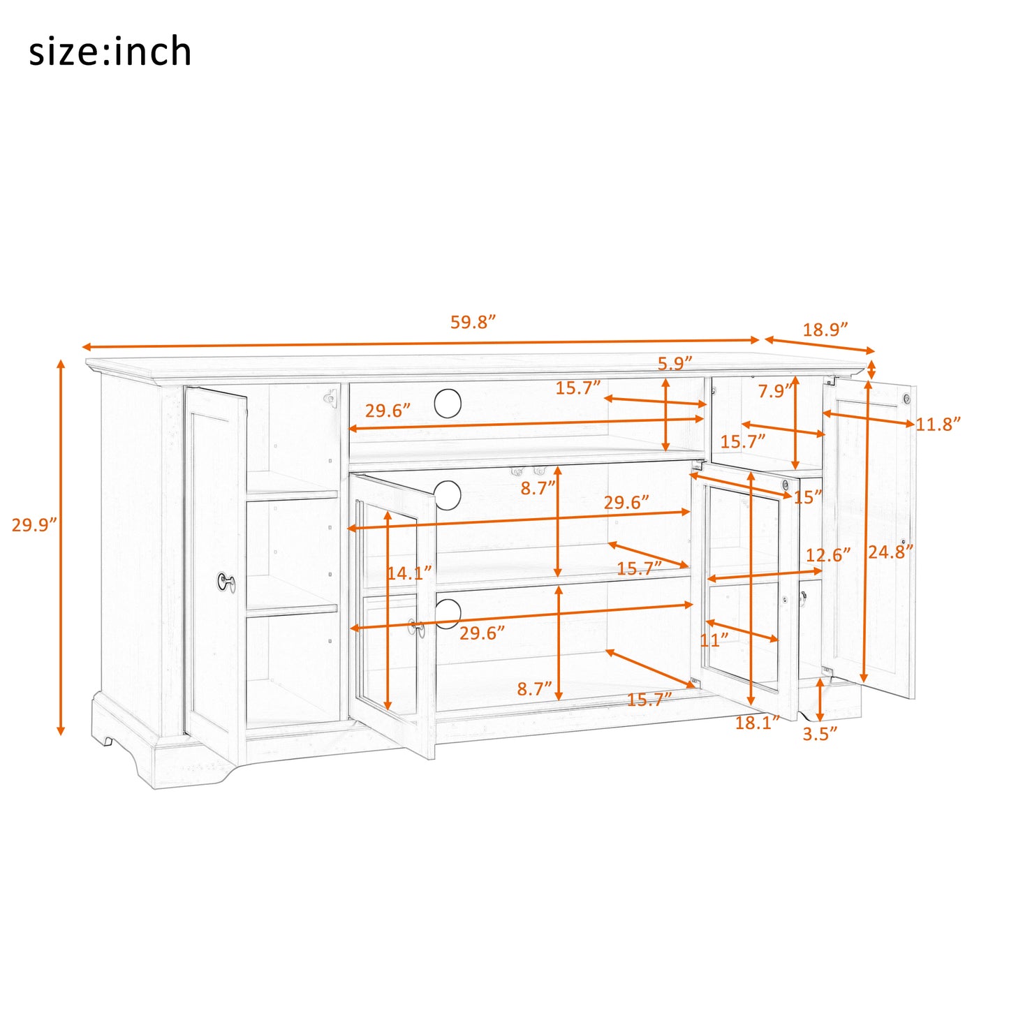 Hana TV Stand - Black