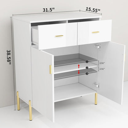 Erma Two Doors Accent Cabinet - White