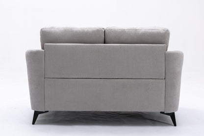 Callie Woven Fabric Loveseat - Light Gray