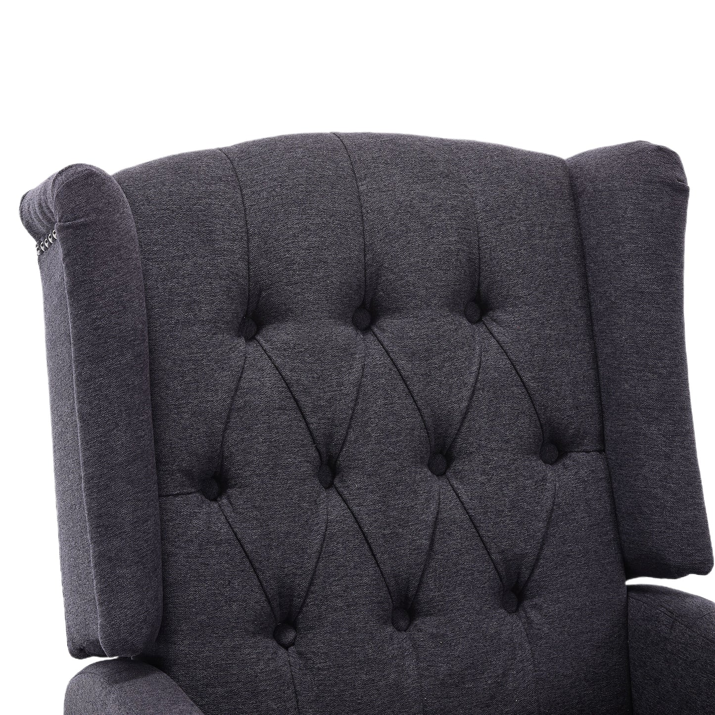 Davina Swivel Rocking Recliner Chair - Dark Gray