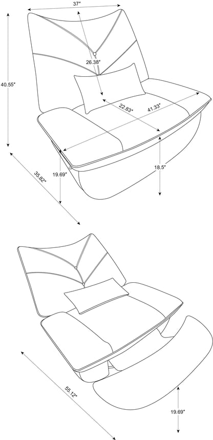 Bravo 270 Swivel Glider Recliner Chair - Orange