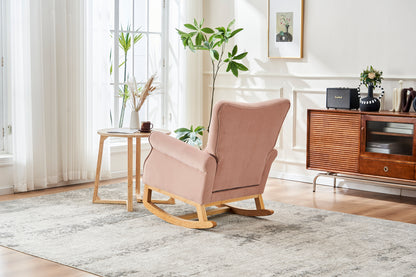 Jarvis Velvet Rocking Chair - Pink