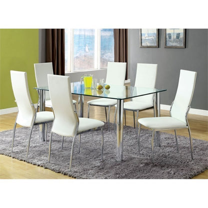 Thompson Dining Chairs Chrome Legs (Set of 2) - White