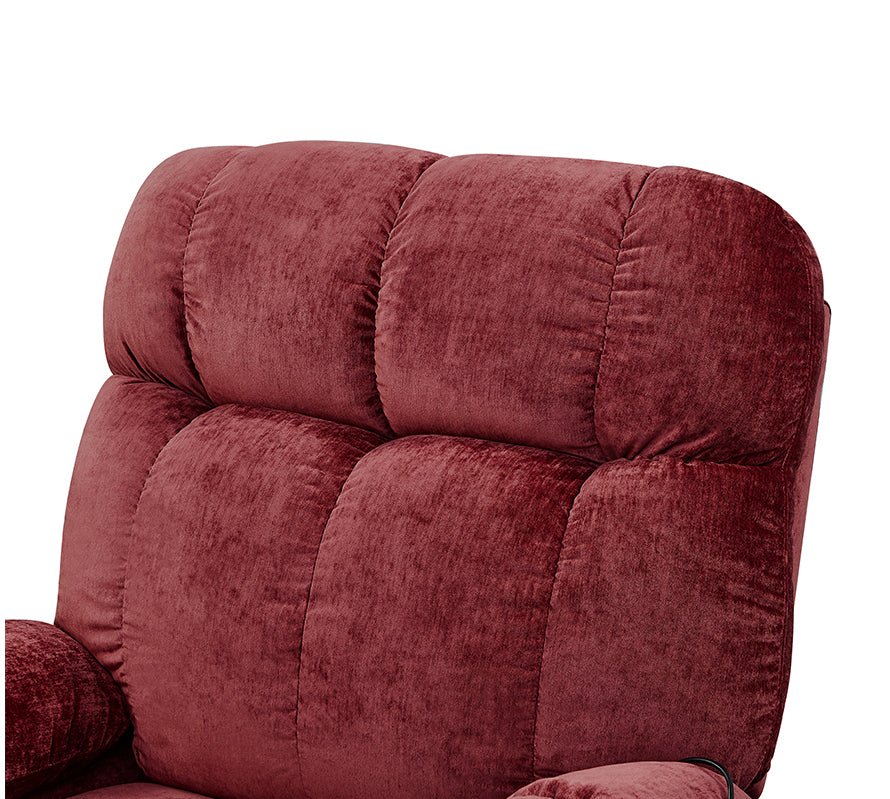 Lila Dual Motor Power Lift Recliner Chair with Heat Massage - Red