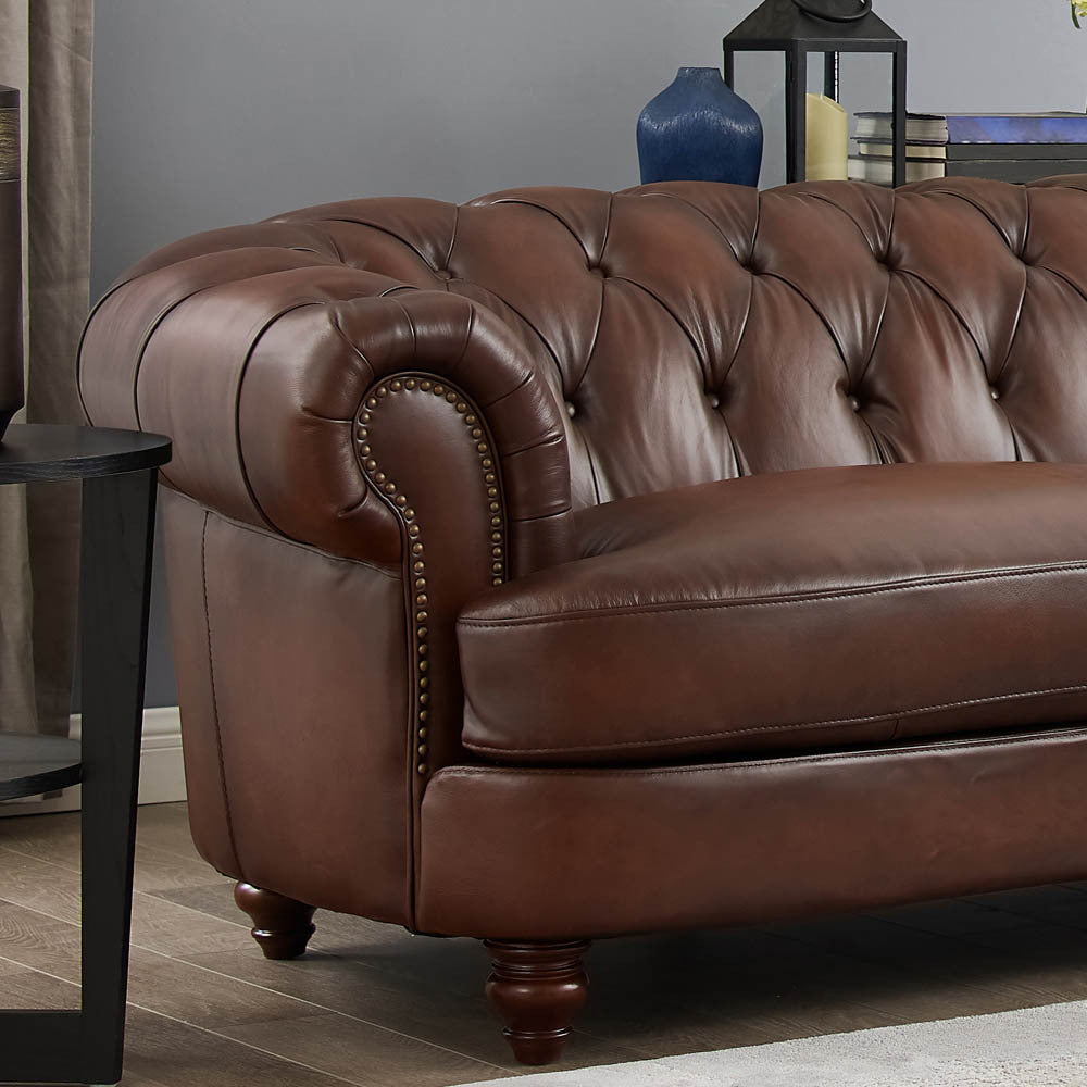 Newport Leather Loveseat