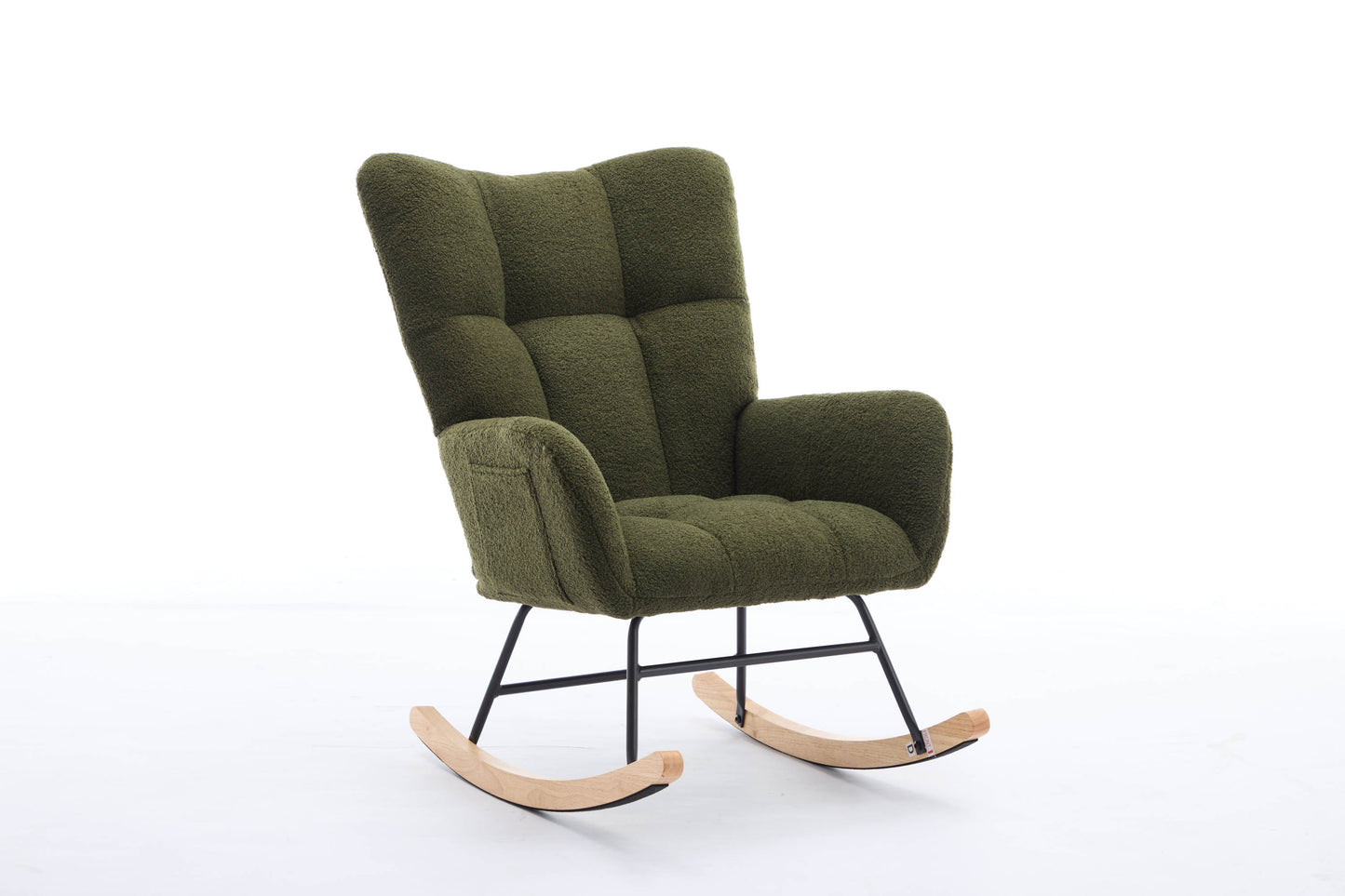 Hari Modern Nursery Rocking Chair - Dark Green