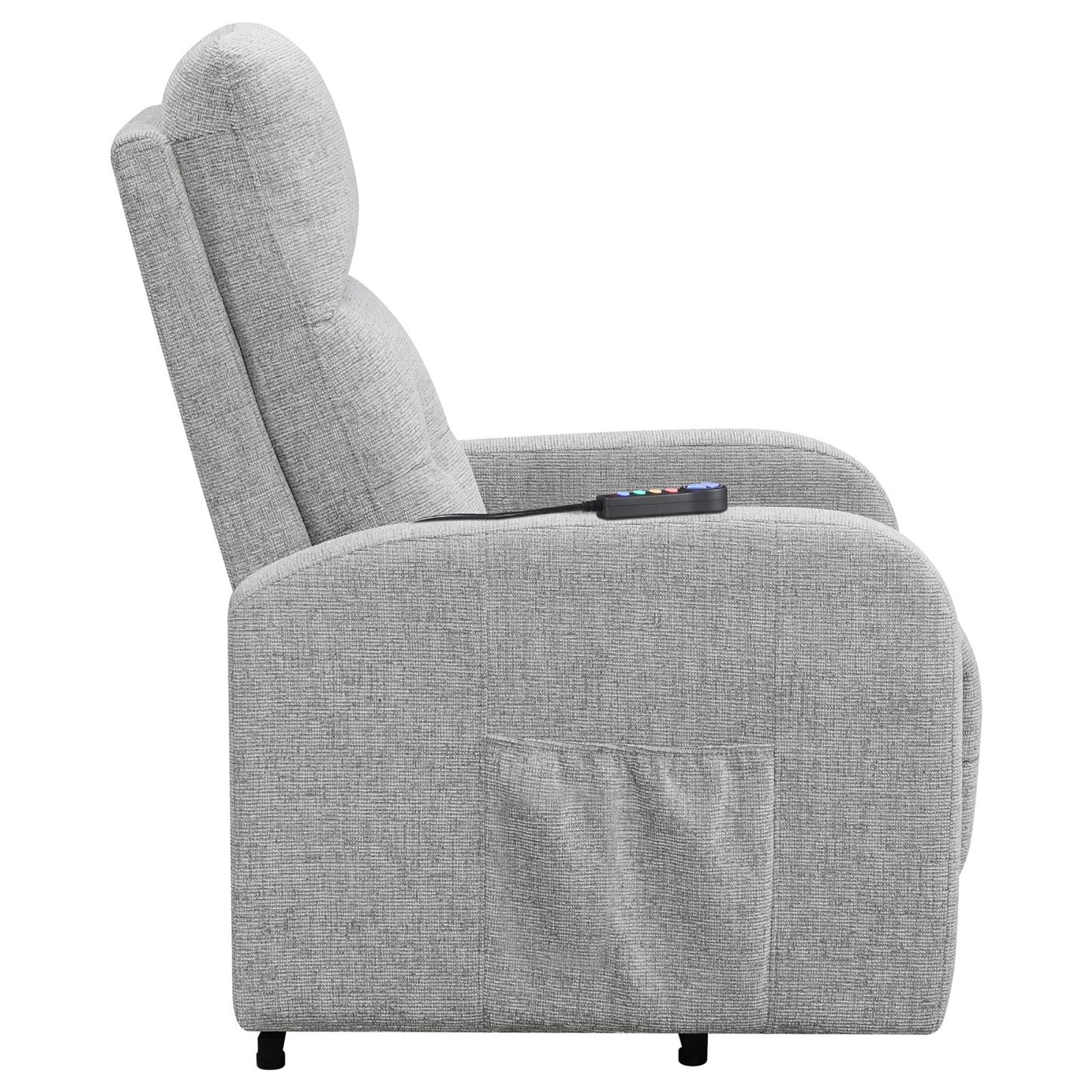 Branson Tufted Power Lift Recliner - Gray